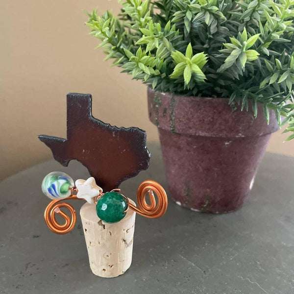 Rustic Wine Cork shapes with beads and wire