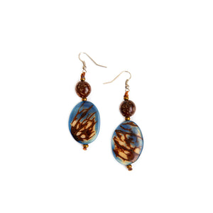 Lupe Earrings: Biscayne Bay Lake Blue