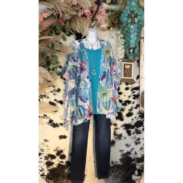 Lace Kimono, Floral