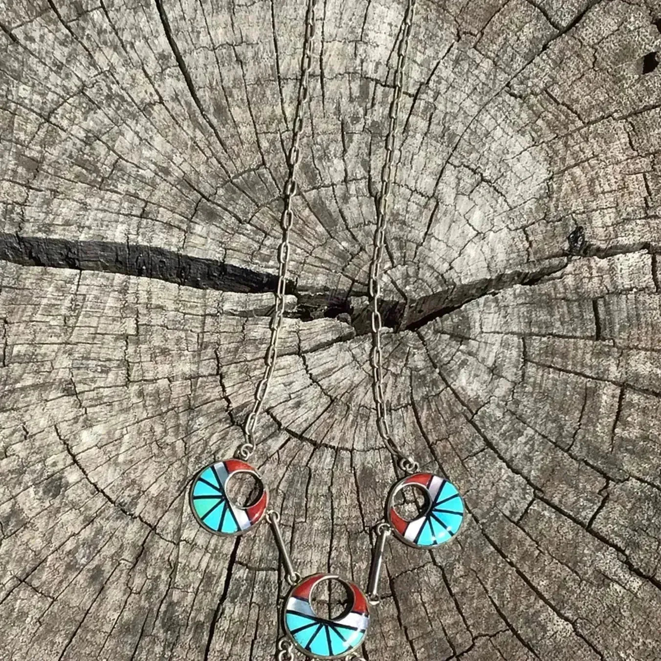 Vintage Zuni Inlay Necklace