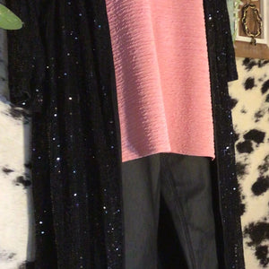 Sequin Kimono, Black