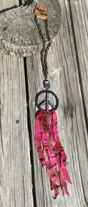 Peace with Fringe Necklace