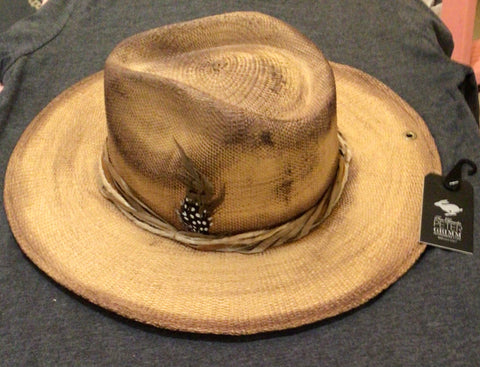 Peter Grimm Straw Hat, Distressed Look