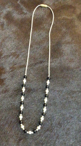 Liquid Silver Necklace with beads