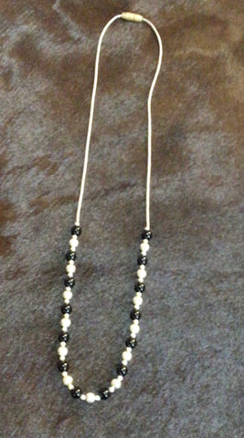 Liquid Silver Necklace with beads