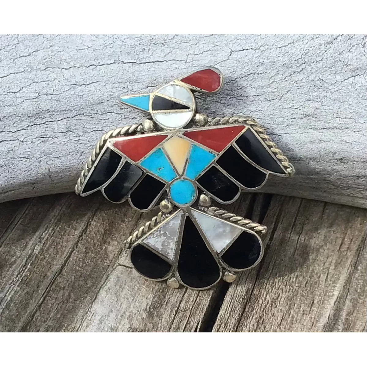 Southwestern Sterling Silver Brooch 9.5g