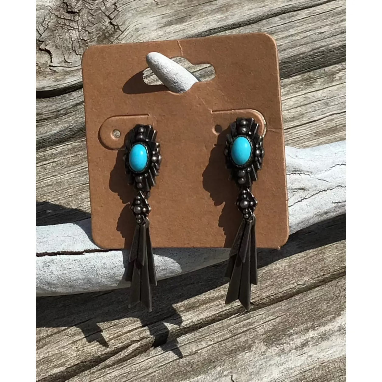 Southwestern Sterling Silver Turquoise Earrings