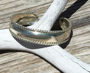 .925 Southwest Sterling Artisan Twisted Wire Cuff Bracelet