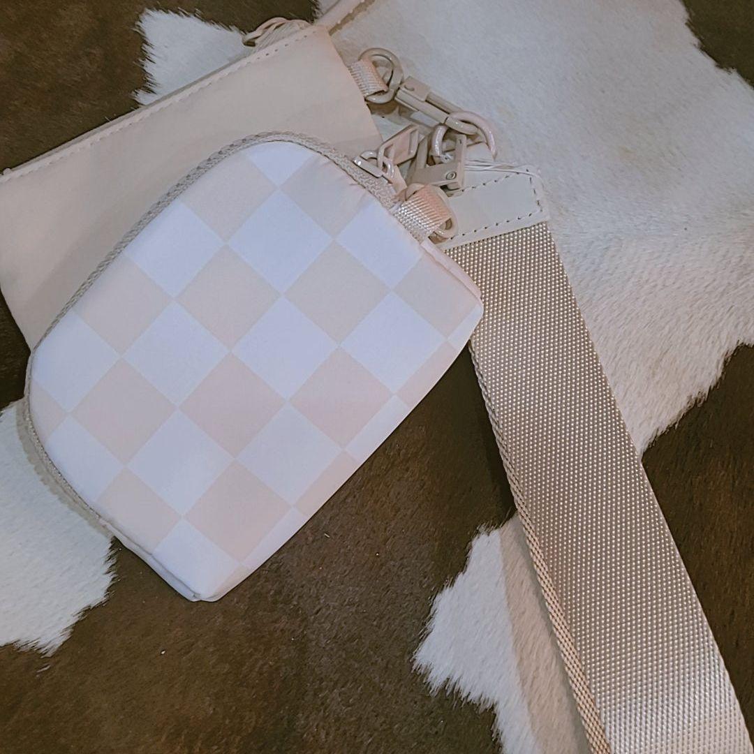 Dual Pouch Wristlet Keychain Wallet