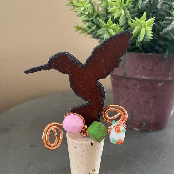 Rustic Wine Cork shapes with beads and wire