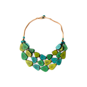 Alma Necklace: Emerald Green/Lime/Turquoise