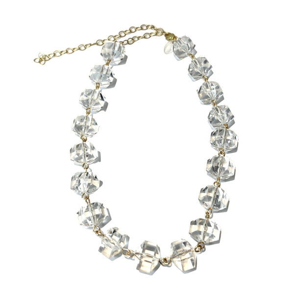 Clear Faceted Chunky Amelia Necklace