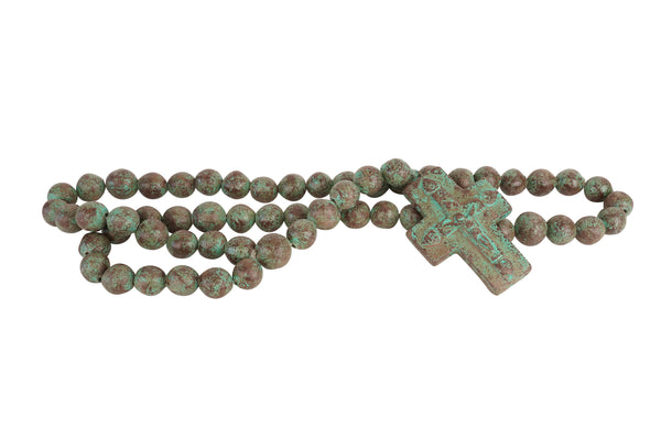 Clay Rosary Beads Handmade 42-44 inch Turquoise