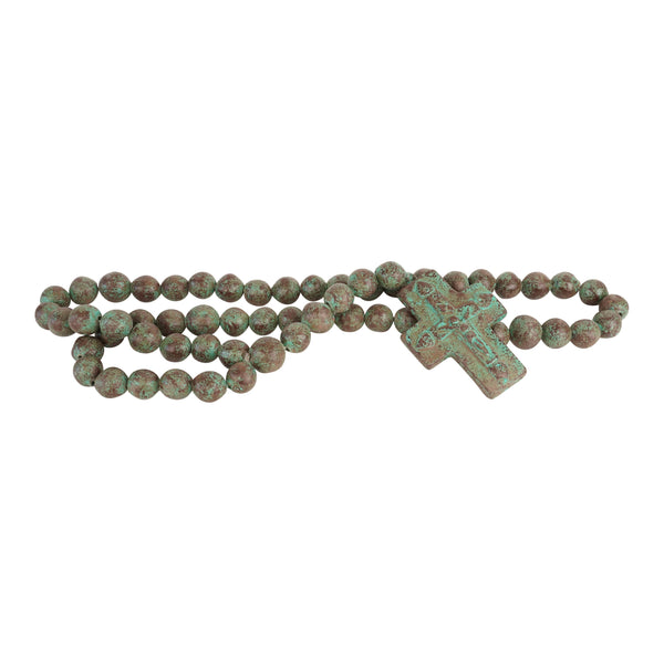 Clay Rosary Beads Handmade 42-44 inch Turquoise