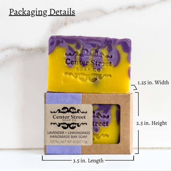 Lavender and Lemongrass Vegan Handmade Soap Bar - 4oz