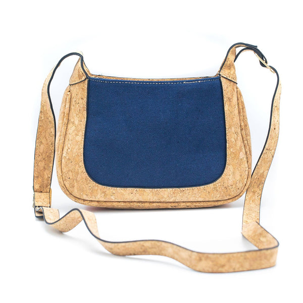 Navy Blue Envelope Cork Messenger Sling Bag, Cork from Portugal