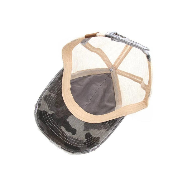 C.C Camouflage Pattern Baseball Cap with Mesh