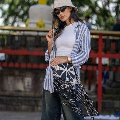 Tie Dye Fringe Crossbody Bag