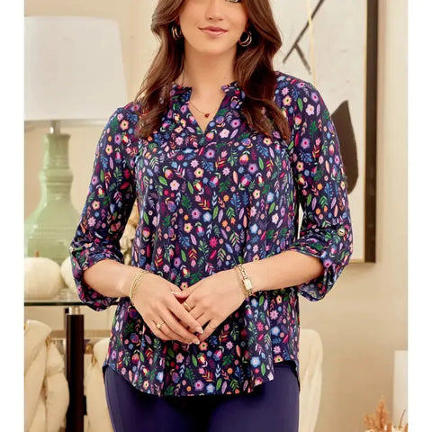 Multicolor Floral Print Top