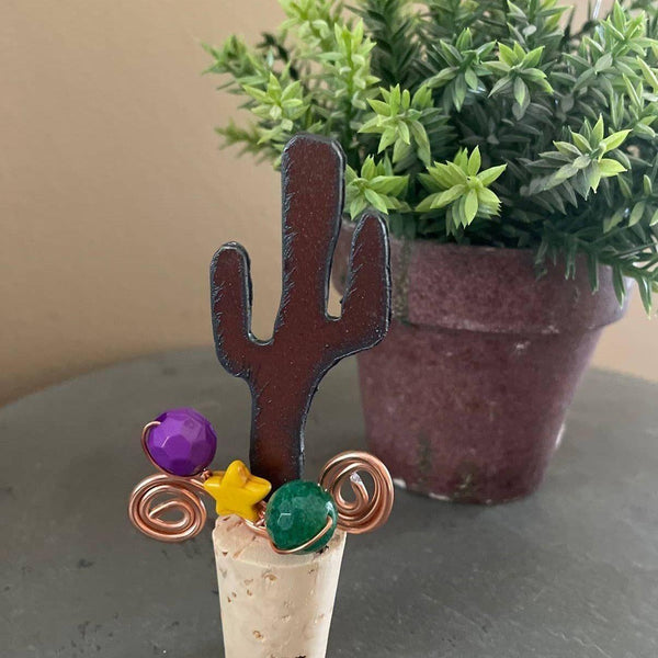 Rustic Wine Cork shapes with beads and wire