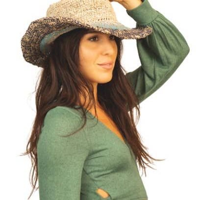 Natural Hemp Sun Hat with Brown & Grey Brim