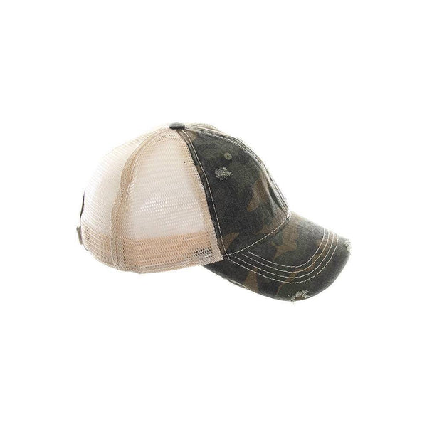 C.C Camouflage Pattern Baseball Cap with Mesh