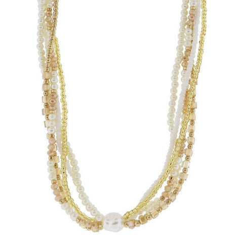 Mukit Strand Pearl, Champagne, Pearl Necklace, With 3" Ext.