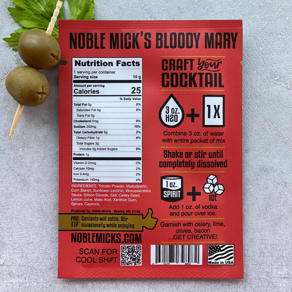 Single Serve Craft Cocktails - Bloody Mary Single Serve Craft Cocktail