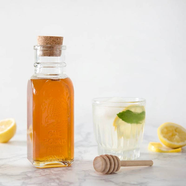 Pure Clover Honey in Wax-Dipped Embossed Honey Jar
