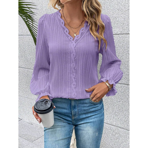 Long sleeve blouse: Lilac