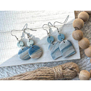 Polymer Clay Earrings - Beach/Coastal: Arch / Stainless Steel