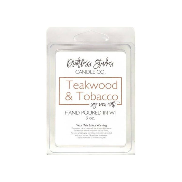 Driftless Studios - Teakwood & Tobacco Soy Wax Melts - 3oz.