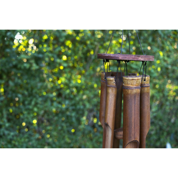 Simple Flat Top Bamboo Wind Chime