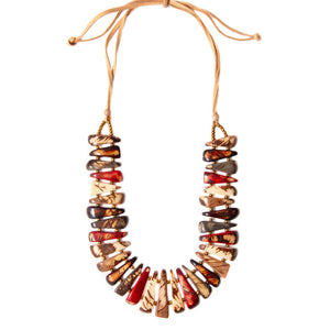 Ursula Necklace: Burgundy Combo