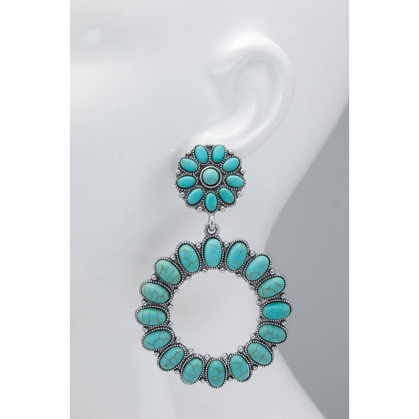 Boho Semi Stone Earrings