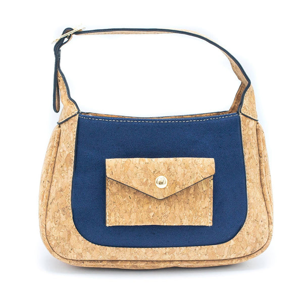 Navy Blue Envelope Cork Messenger Sling Bag, Cork from Portugal