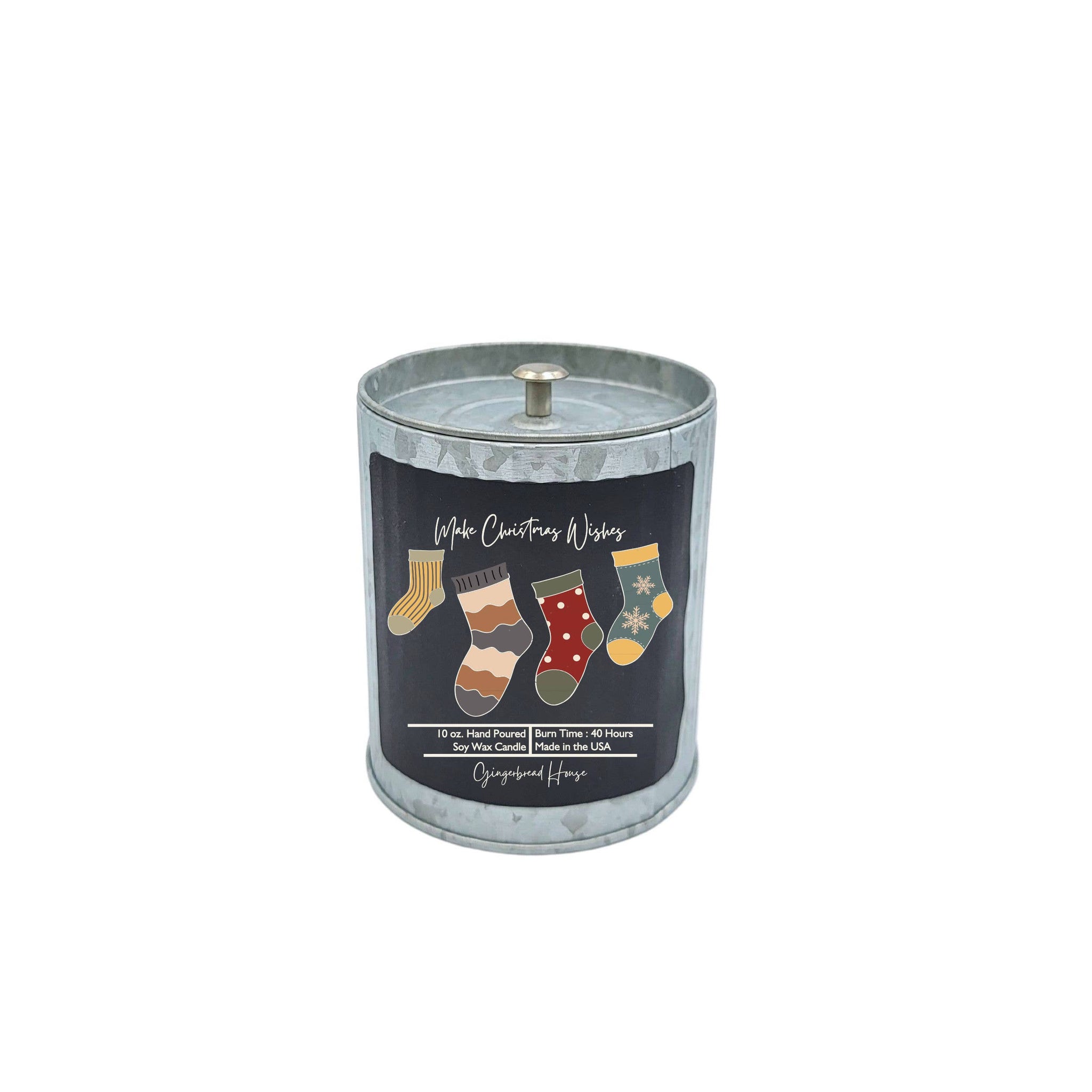 Make Christmas Wishes Soy Candle Rustic Tin Holiday Candles: Christmas on the Beach