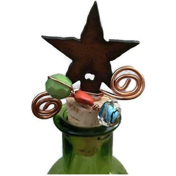Rustic Wine Cork shapes with beads and wire
