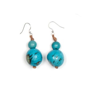 Semilla Earrings, Turquoise