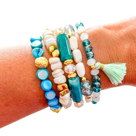 Teal Waters Bracelet Stack