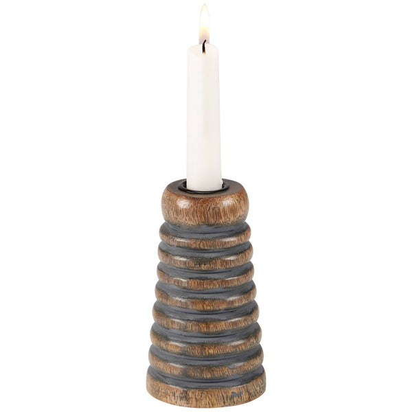 Ribbed Cone Candle Holder
