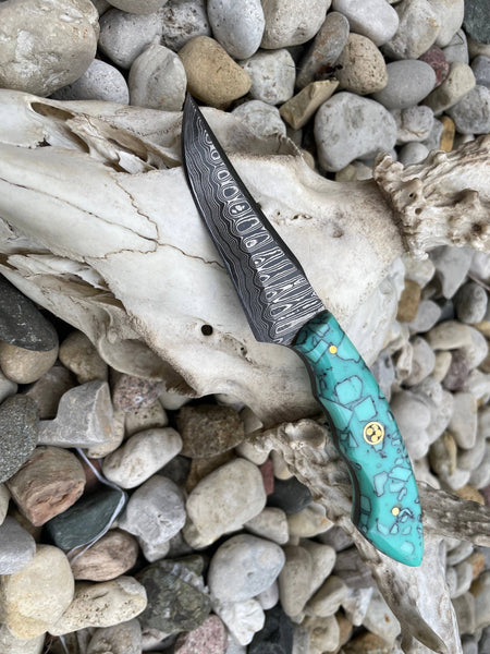 Damascus Hunting/Skinning Knife
