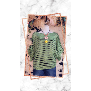 Woman's pull over Mesh Top