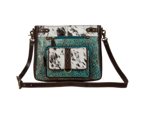Zapata Embossed Leather Hairon Bag