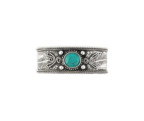 Pueblo Visions Silver Tone & Turquoise Look Bracelet