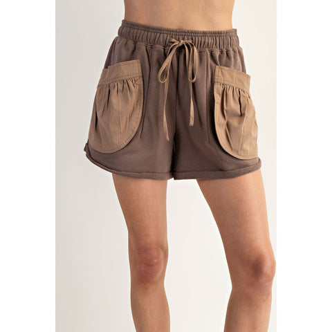 Color Block Front Pocket Shorts