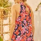 Floral Top with High Neck