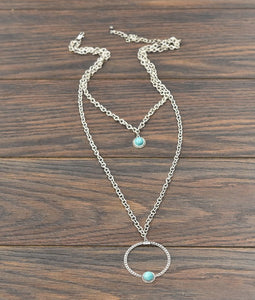 30" Long, Natural Turquoise Necklace Set