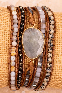 Kelly Wrap Bracelet Large Amazonite Stone