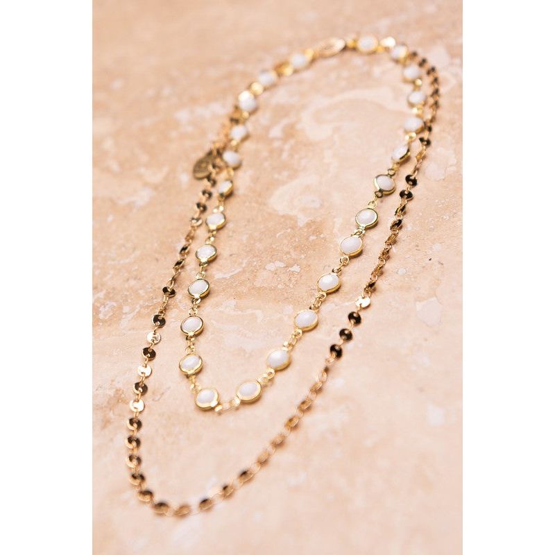 Kadee Necklace White/Gold